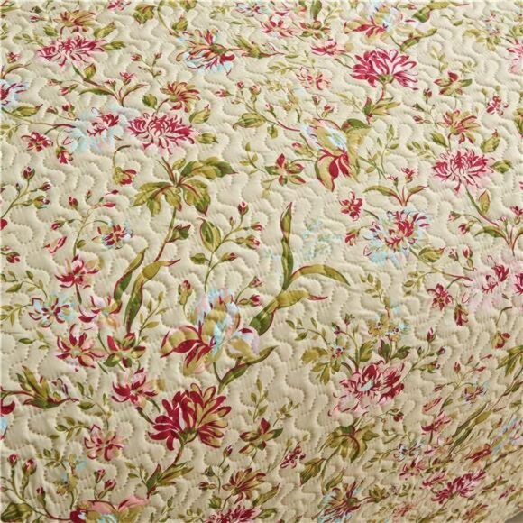 Floral Quilt Set King Size, Reversible Cotton Quilt Bedding Set - Picture 5 of 7